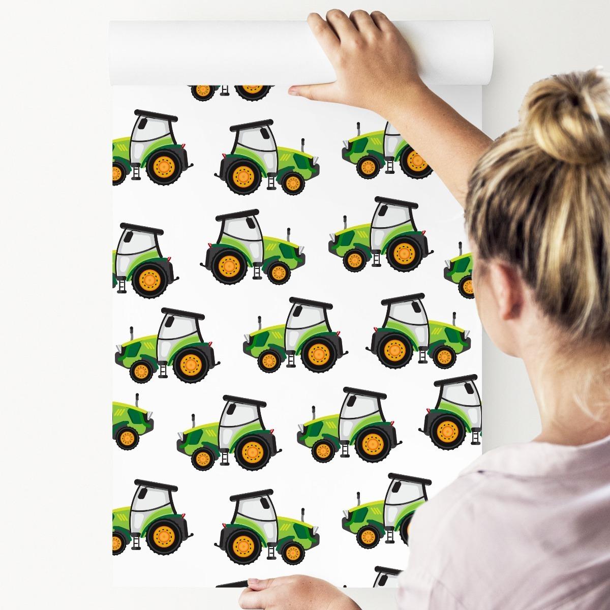 Tapeta Dziecięca Bajkowe TRAKTORY Ciągniki Farma  nr. 3