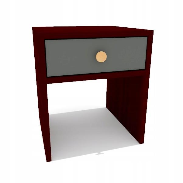 Szafka nocna MONODIS 40x46x40 cm do sypialni wenge front szary