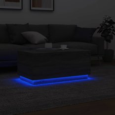 Stolik kawowy 90x50x40 cm z oświetleniem LED szary dąb sonoma do salonu - Miniaturka zdjęcia nr 5