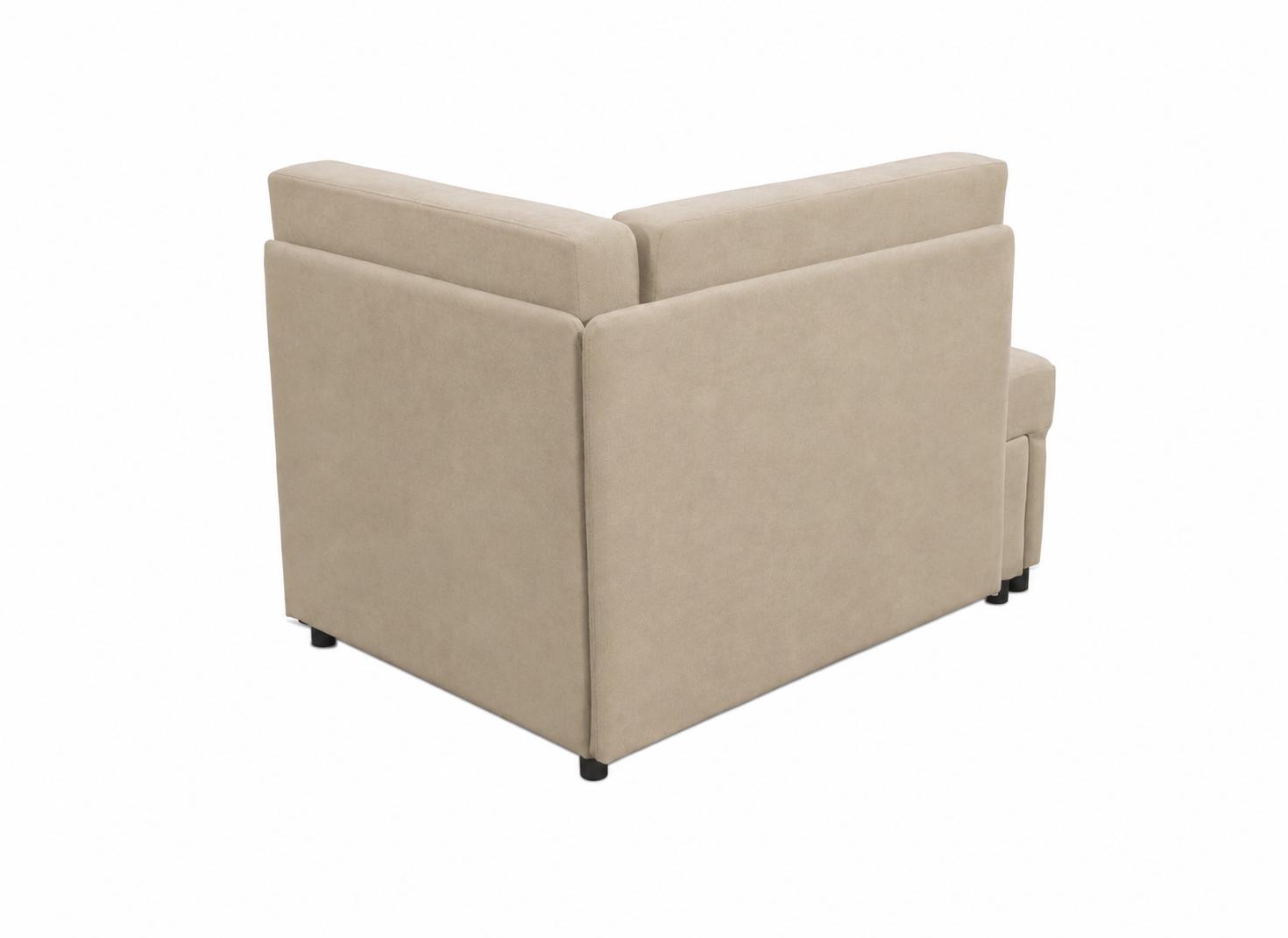 Sofa Viluś 106x75x80 cm beżowy rozkładana sofa narożna jednoosobowa z funkcją spania i pojemnikiem na pościel nr. 11