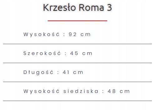 Krzesło drewniane ROMA 3 45x41x97 cm tapicerowane do kuchni jadalni z litego drewna biało-szare  nr. 3