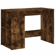  Biurko 102x50x75 cm z otwartymi półkami przydymiony dąb do biura lub gabinetu - Miniaturka zdjęcia nr 1