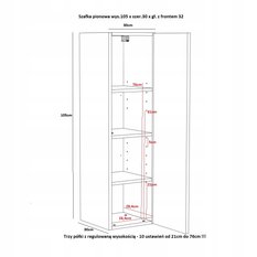 Szafka Pionowa loft Dąb Lancelot + Czarny Mat!!! - Miniaturka zdjęcia nr 2