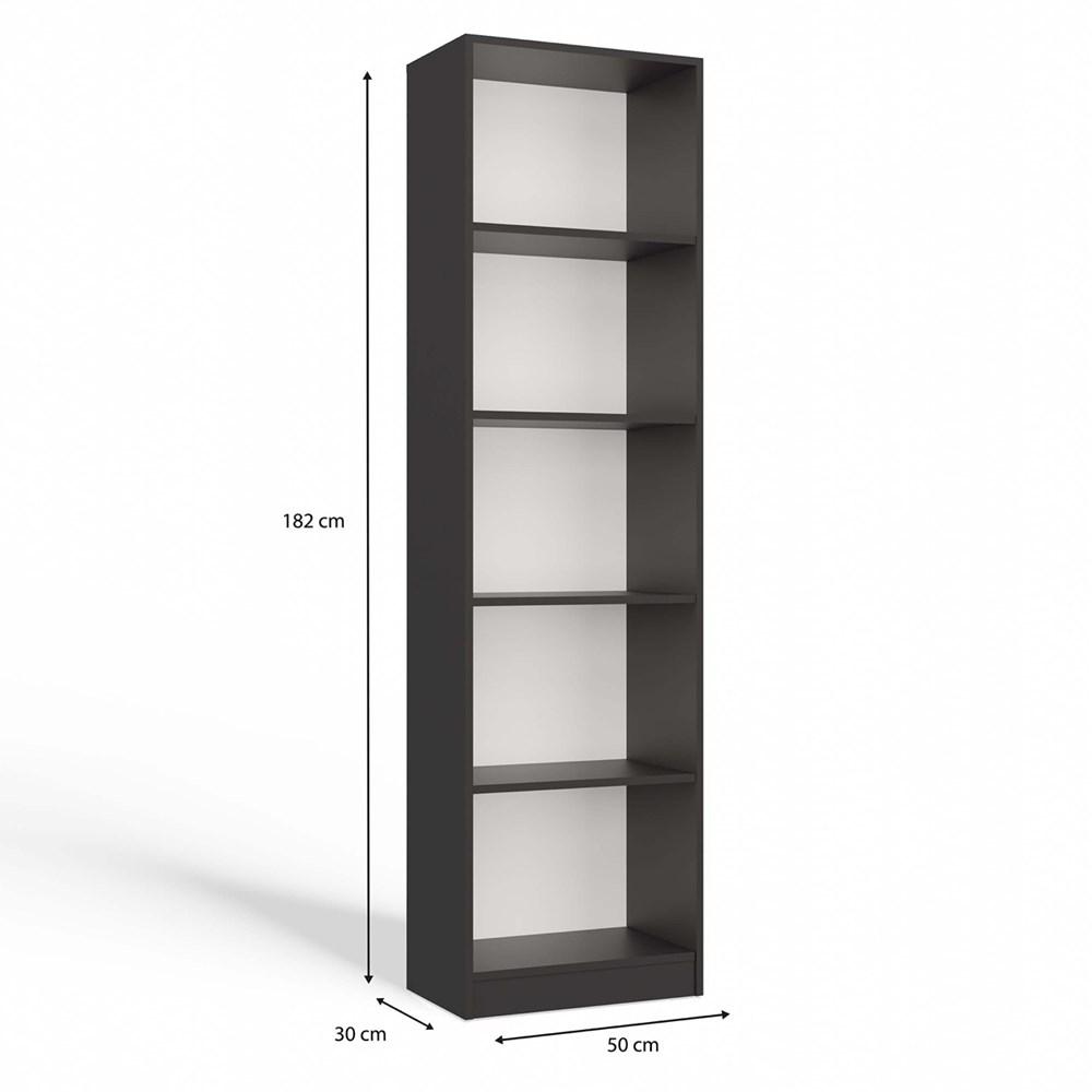 Regał Onyx 182x50x30 cm do sypialni salonu biura antracyt nr. 7