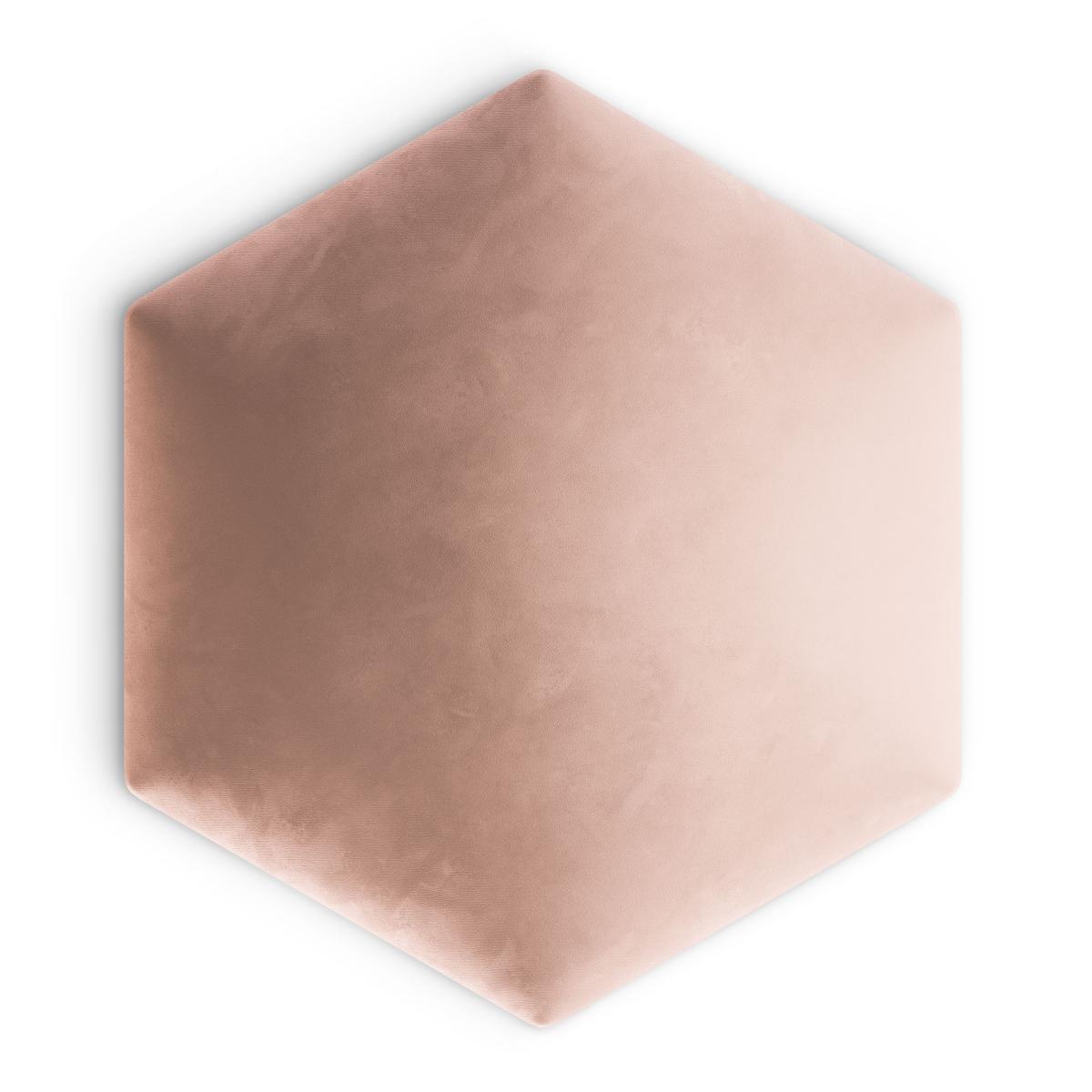 Panele tapicerowane 26x30 hexagon magic velvet różowy nr. 2