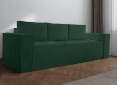 Kanapa rozkładana Verona 248x52x93 cm wersalka z funkcją spania i pojemnikiem sprężyny bonell sztruks butelkowa zieleń do salonu - Miniaturka zdjęcia nr 2