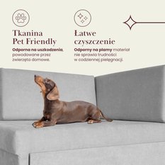 Narożnik Viluś 108x81x78 cm sofa jednoosobowa do pokoju salonu z funkcją spania i przechowywania dla dzieci szary - Miniaturka zdjęcia nr 8