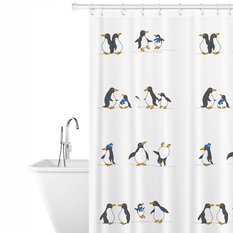 Tatkraft Penguins tekstylna zasłona prysznicowa