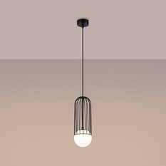 Lampa wisząca BRINA 1 czarna 115x12x12cm nowoczesna G9 do salonu - Miniaturka zdjęcia nr 3