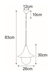 Lampa ogrodowa wisząca K-8131 BOSTON 26x83x26 cm do ogrodu czarny - Miniaturka zdjęcia nr 2