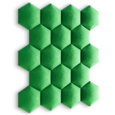 Panele tapicerowane 26x30 cm hexagon magic velvet zielony - Miniaturka zdjęcia nr 6