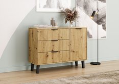 Komoda Scandi 81,5x110x39 cm do salonu dąb artisan - Miniaturka zdjęcia nr 4