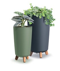 2x Doniczka okrągła na nóżkach GRACIA DGTL200 + DGTL300L - Miniaturka zdjęcia nr 4