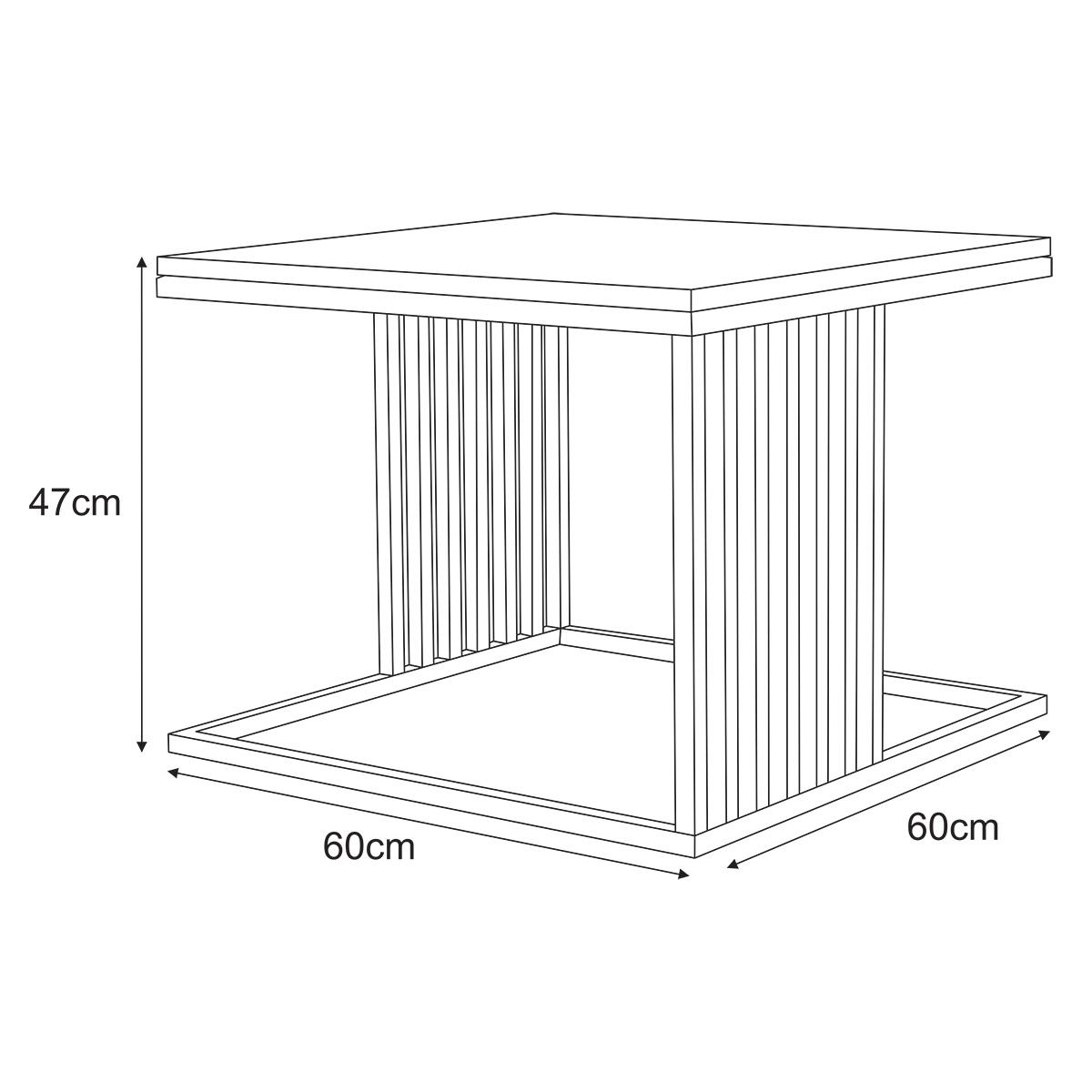 Stolik KS-31 KAJA HOME 60x47x60 cm do salonu lub pokoju czarny/dąb nr. 4