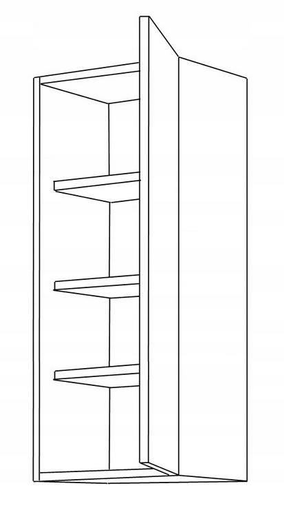 Szafka kuchenna górna 50x31x90 cm wisząca z półkami orzech okapi czarny do kuchni nr. 2