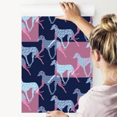Tapeta Dla Dzieci KOLOROWE Sylwetki Psów Dekor  - Miniaturka zdjęcia nr 7