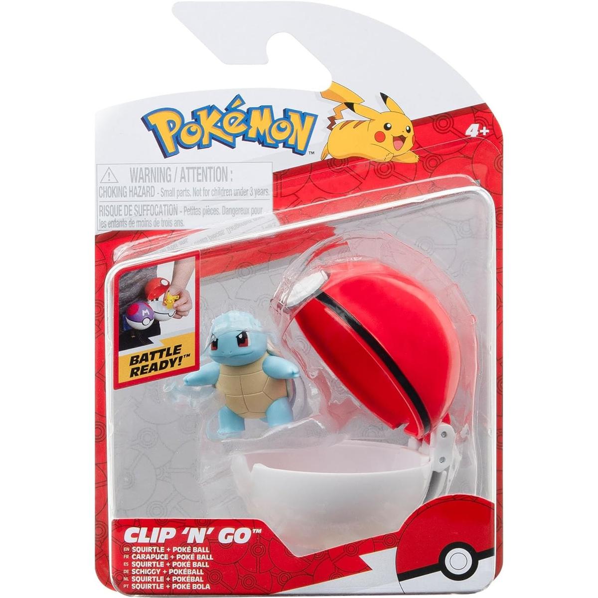 POKEMON CLIP 'N' GO ZESTAW JAZWARES ORYGINALNA FIGURKA SQUIRTLE + POKE BALL