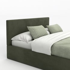 Łóżko tapicerowane do sypialni basic 120x200x88 cm podwójne z pojemnikiem khaki - Miniaturka zdjęcia nr 12