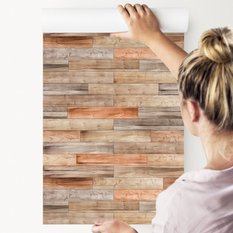 Tapeta Flizelinowa Kolorowe DESKI Imitacja Drewna 53x1000  - Miniaturka zdjęcia nr 5