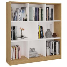 Regał Fiesta 104x100x24 cm do salonu sypialni dąb artisan biel - Miniaturka zdjęcia nr 1
