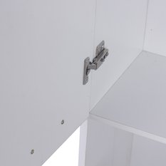 Słupek łazienkowy z dostawą najtaniej LUBA 1K DD 174x60x30 cm szafka łazienkowa kosz na pranie regał biały mat - Miniaturka zdjęcia nr 12