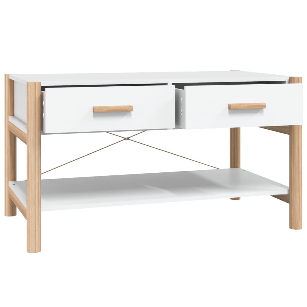 Stolik kawowy, biały 82x48x45 cm, materiał drewnopochodny nr. 7