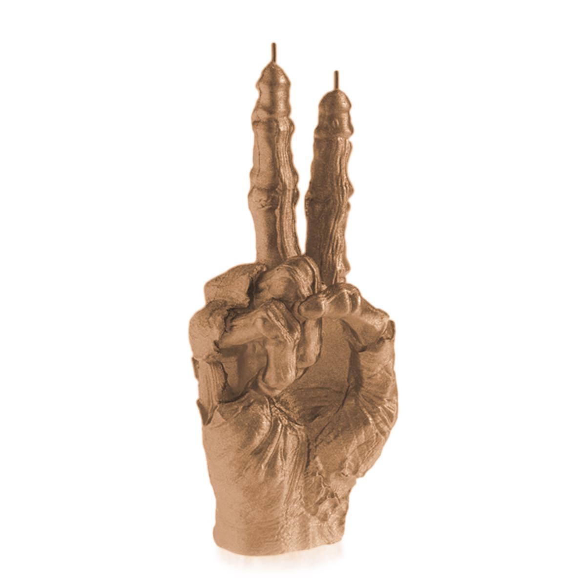 Świeca Zombie Hand PEACE Gold