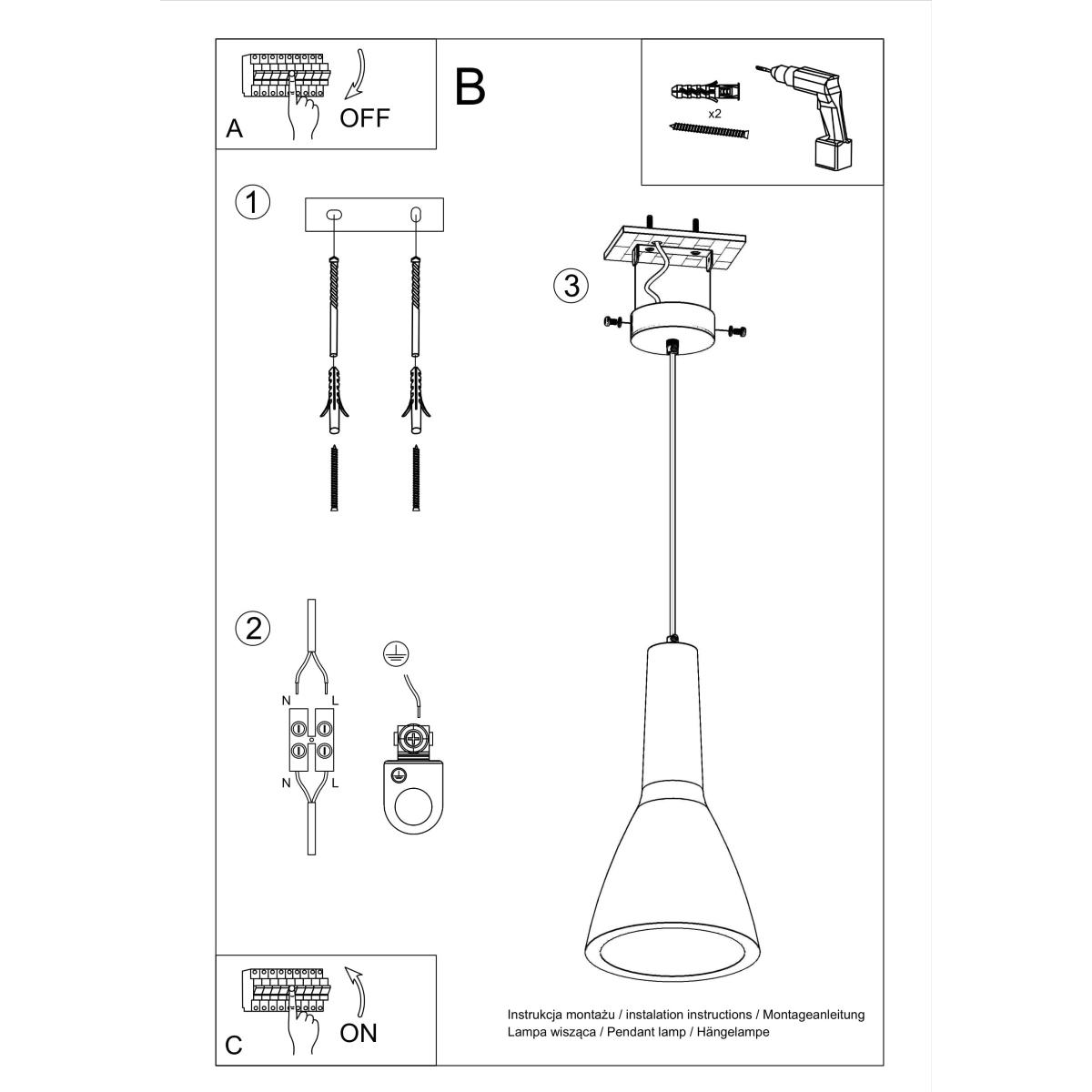 Lampa wisząca EMPOLI 132x17x17cm nowoczesna E27 do salonu nr. 5