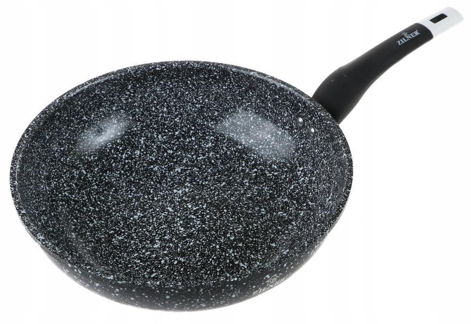 Patelnia 28 cm ceramiczna granitowa głęboka wok wysoka indukcja gaz do kuchni