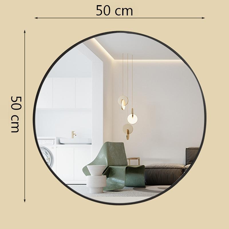 DUŻE LUSTRO OKRĄGŁE INDUSTRAILNE ŁAZIENKOWE SALON SYPIALNIA CZARNE 50CM XXL nr. 15