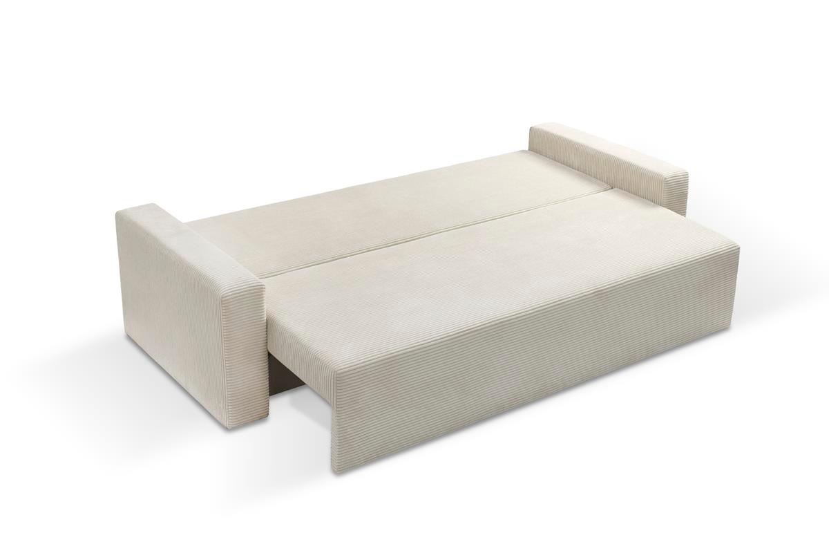 Kanapa SONNIE 225x90x90cm rozkładana z funkcją spania, wodoodporna tkanina, do salonu, kolor jasny beż nr. 4