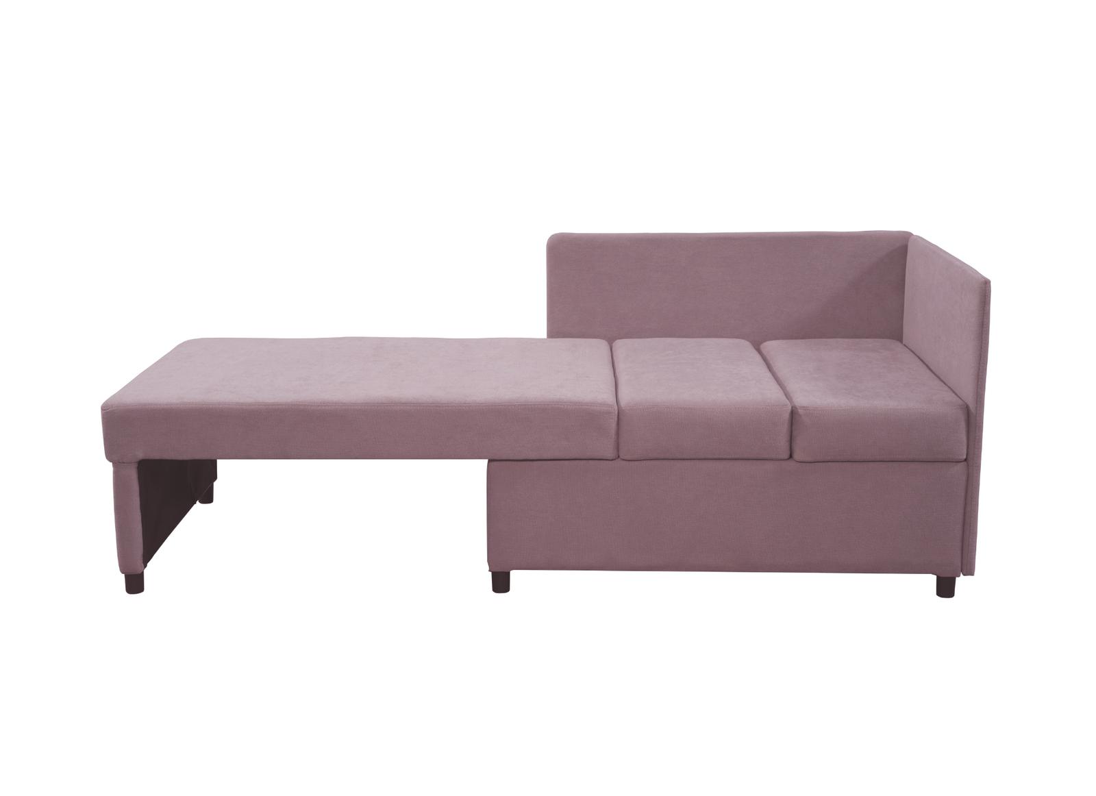 Łóżko rozkładane dla dzieci Viluś 106x75x80 cm sofa narożnik jednoosobowy do pokoju z funkcją spania i przechowywania różowy nr. 2