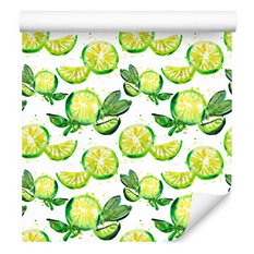Tapeta ścienna do kuchni, owoce, limonki, liście - Miniaturka zdjęcia nr 3