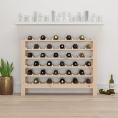 Stojak na wino 109,5x30x82 cm lite drewno sosnowe 60 butelek do salonu - Miniaturka zdjęcia nr 3