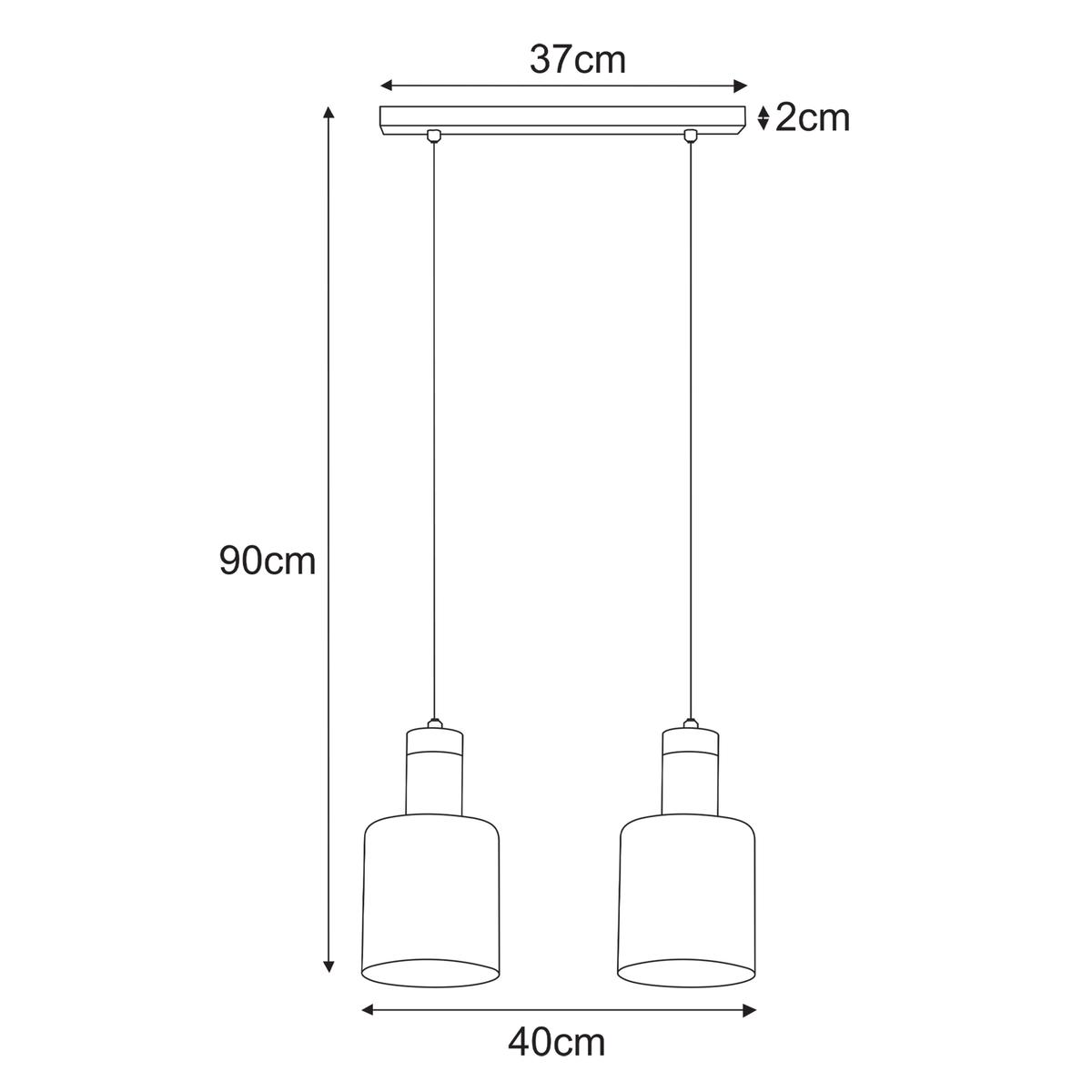 Lampa wisząca K-5251 BRUS 42x90x13 cm do salonu lub pokoju czarny/grafitowy nr. 6