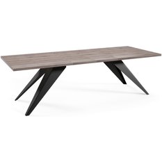 Stół rozkładany 140x80x76 cm prostokątny Harmonia anthracite sherman oak do jadalni - Miniaturka zdjęcia nr 2