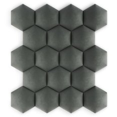 Panele tapicerowane 35x40 cm hexagon magic velvet szary - Miniaturka zdjęcia nr 7