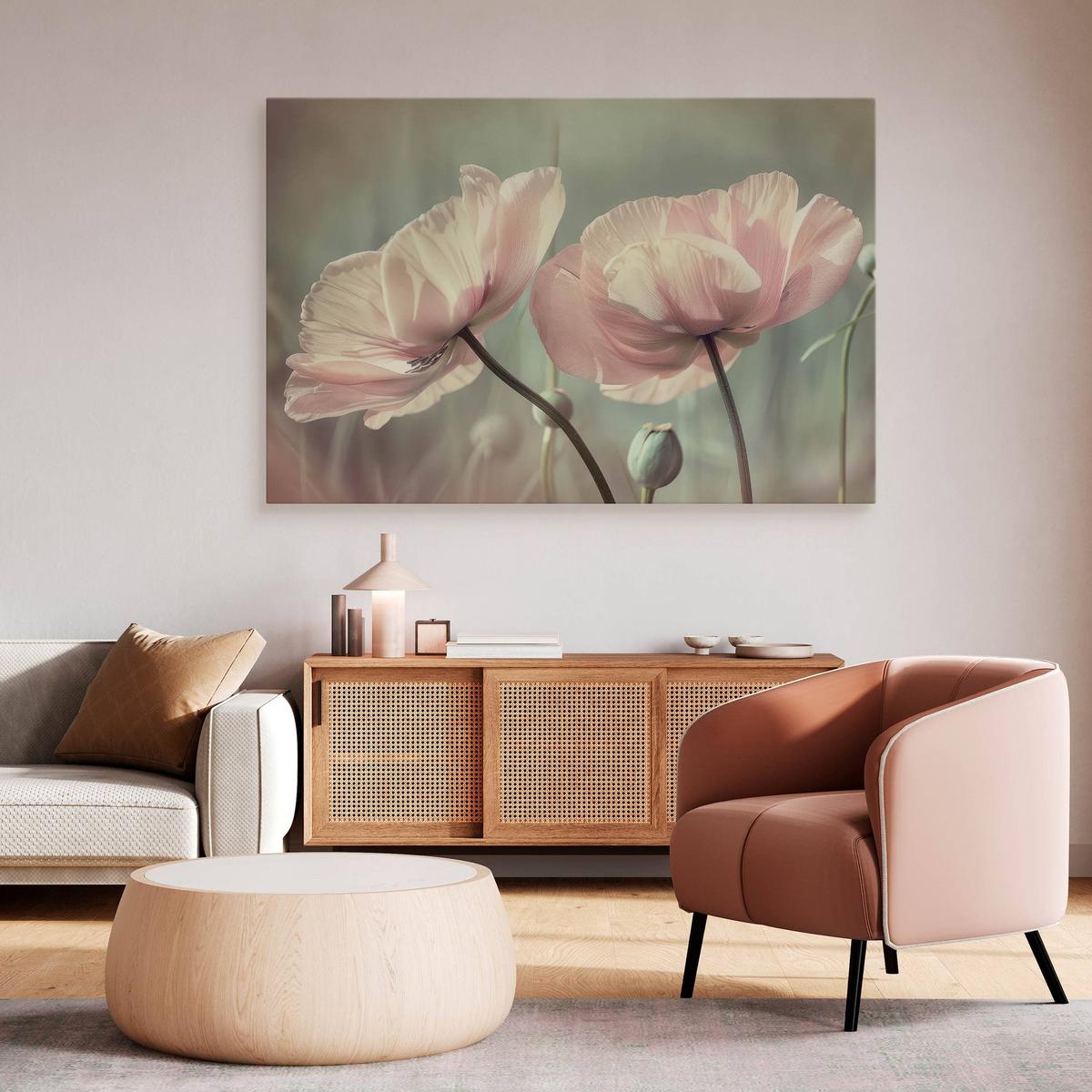 Obraz Na Płótnie Delikatne Kwiaty Pastelowe Tulipany 40x30 Natura nr. 6