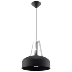 Lampa wisząca CASCO czarna/biała 85x30x30cm nowoczesna E27 do salonu - Miniaturka zdjęcia nr 1