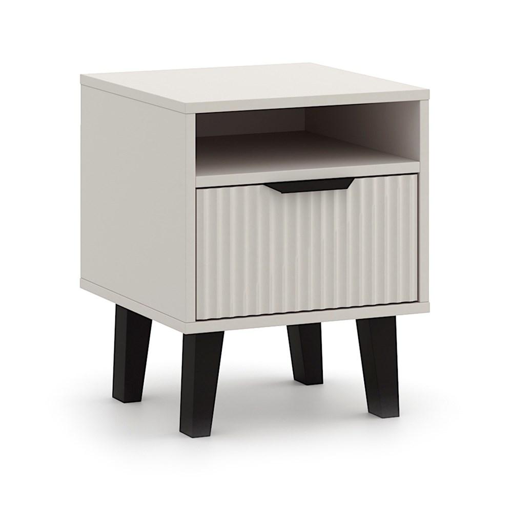 Szafka nocna Scandi 48x40x39 cm do sypialni slim kaszmir beż