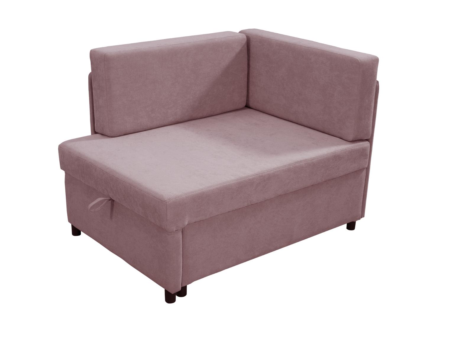 Łóżko rozkładane dla dzieci Viluś 106x75x80 cm sofa narożnik jednoosobowy do pokoju z funkcją spania i przechowywania różowy