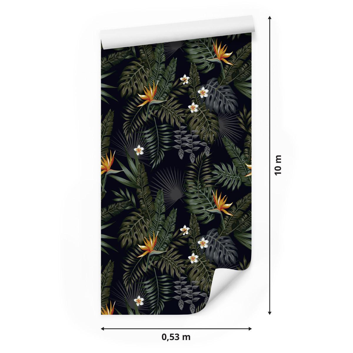 Tapeta W Rolce Tropikalne LIŚCIE Kwiaty Monstera  nr. 2