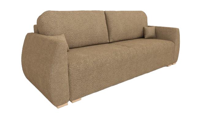 Kanapa Dalia z funkcją spania 88x221x93 cm do salonu z funkcją spania lambi brązowy