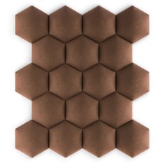 Panele tapicerowane 26x30 hexagon magic velvet brązowy - Miniaturka zdjęcia nr 7