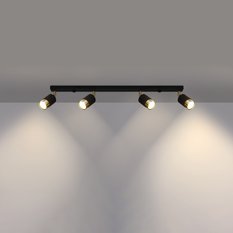 Plafon NERO 4 czarny/złoty 18x5x81cm nowoczesna lampa GU10 do salonu  - Miniaturka zdjęcia nr 3