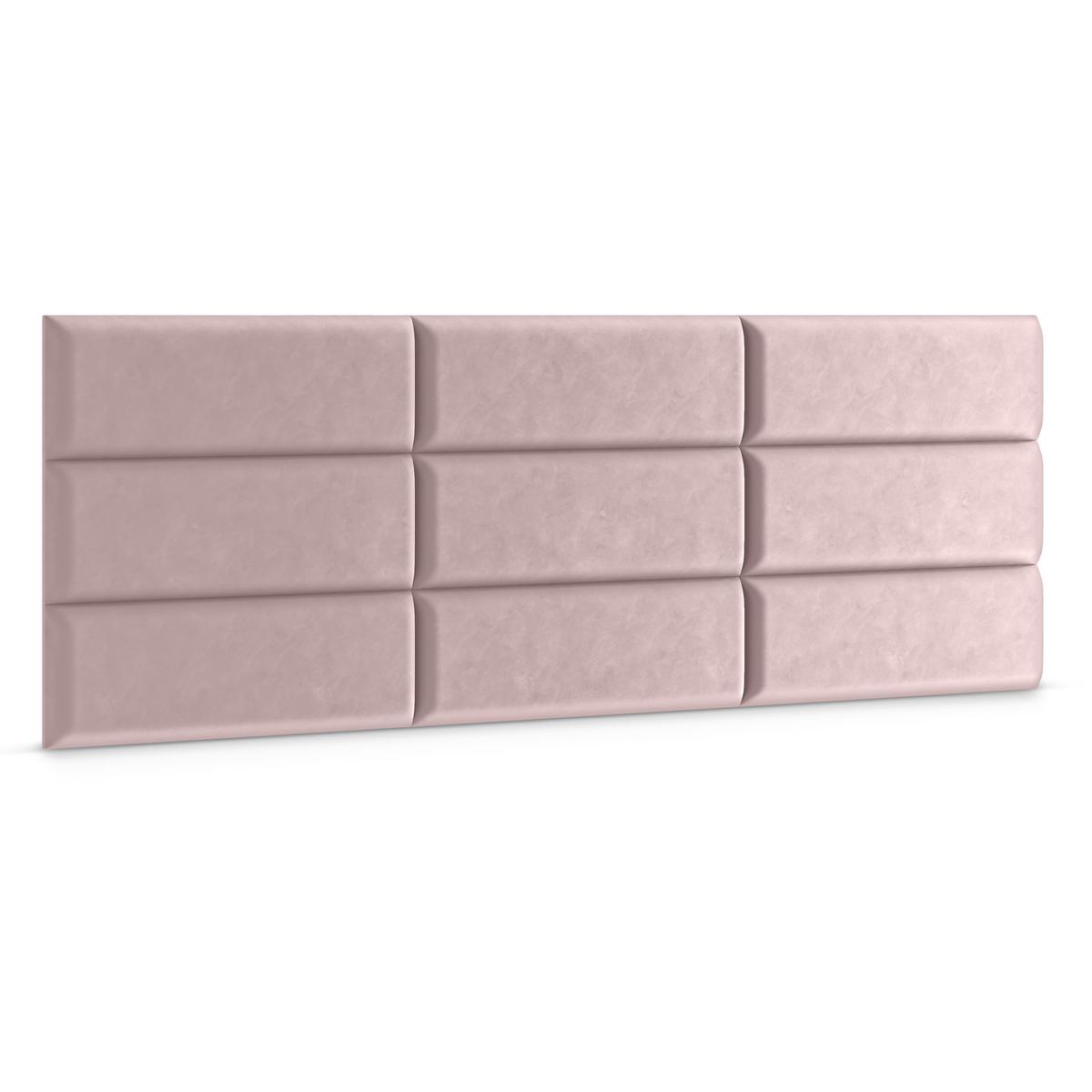 Panele tapicerowane  60x20 cm na ścianę prostokąt różowy nr. 3
