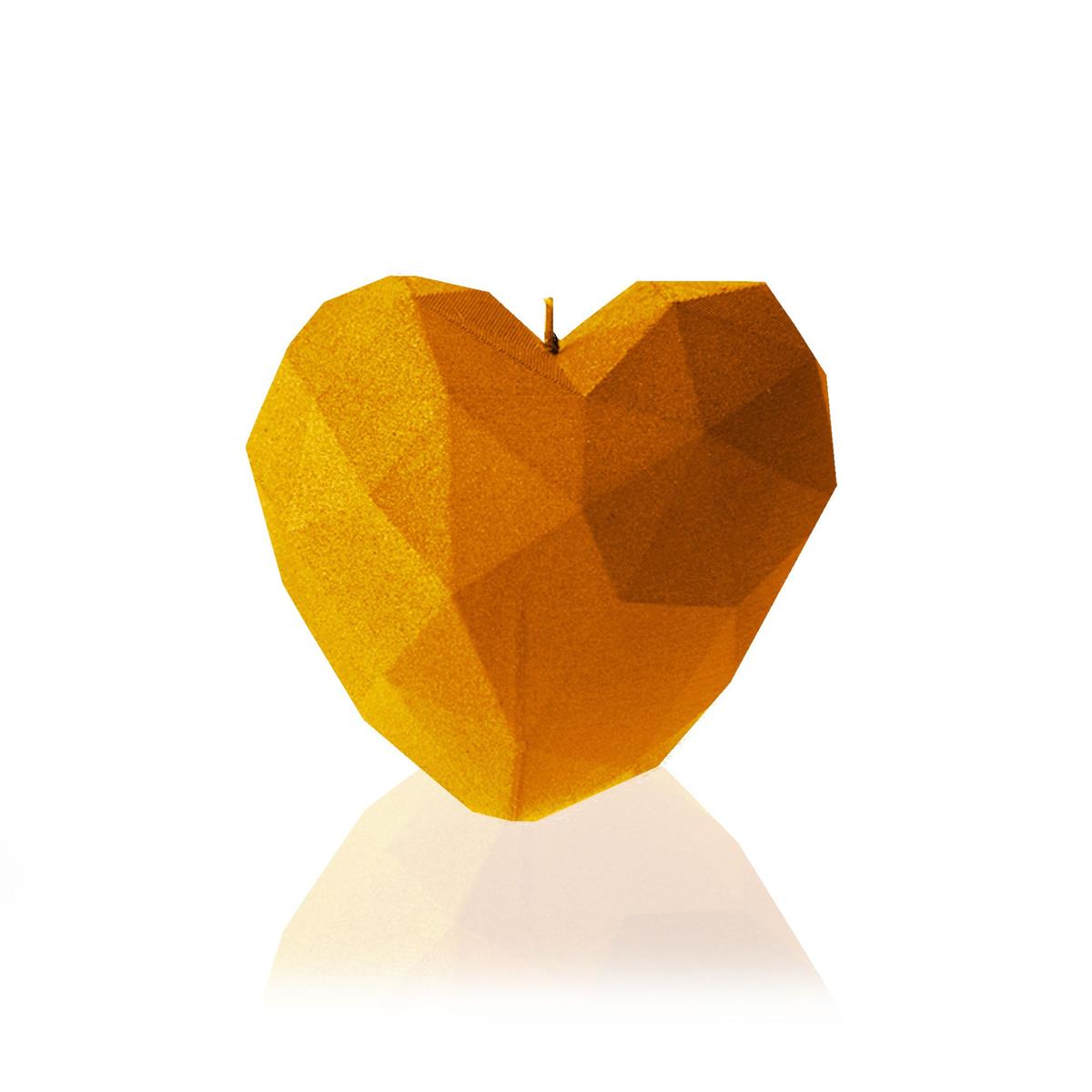 Świeca Heart Low-Poly Orange