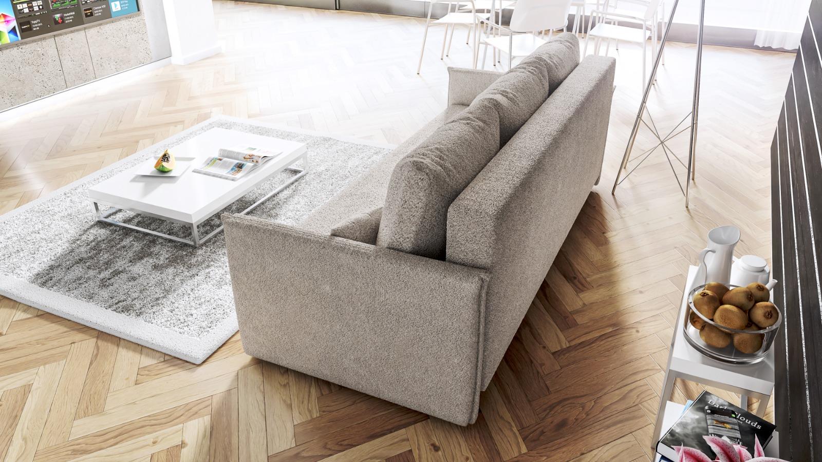 Kanapa Bianca 90x207x93 cm z funkcją spania do salonu rozkładana lambi szara nr. 4