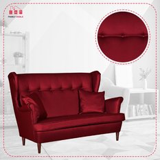 Zestaw wypoczynkowy eko skóra sofa + 2 fotele - Miniaturka zdjęcia nr 4