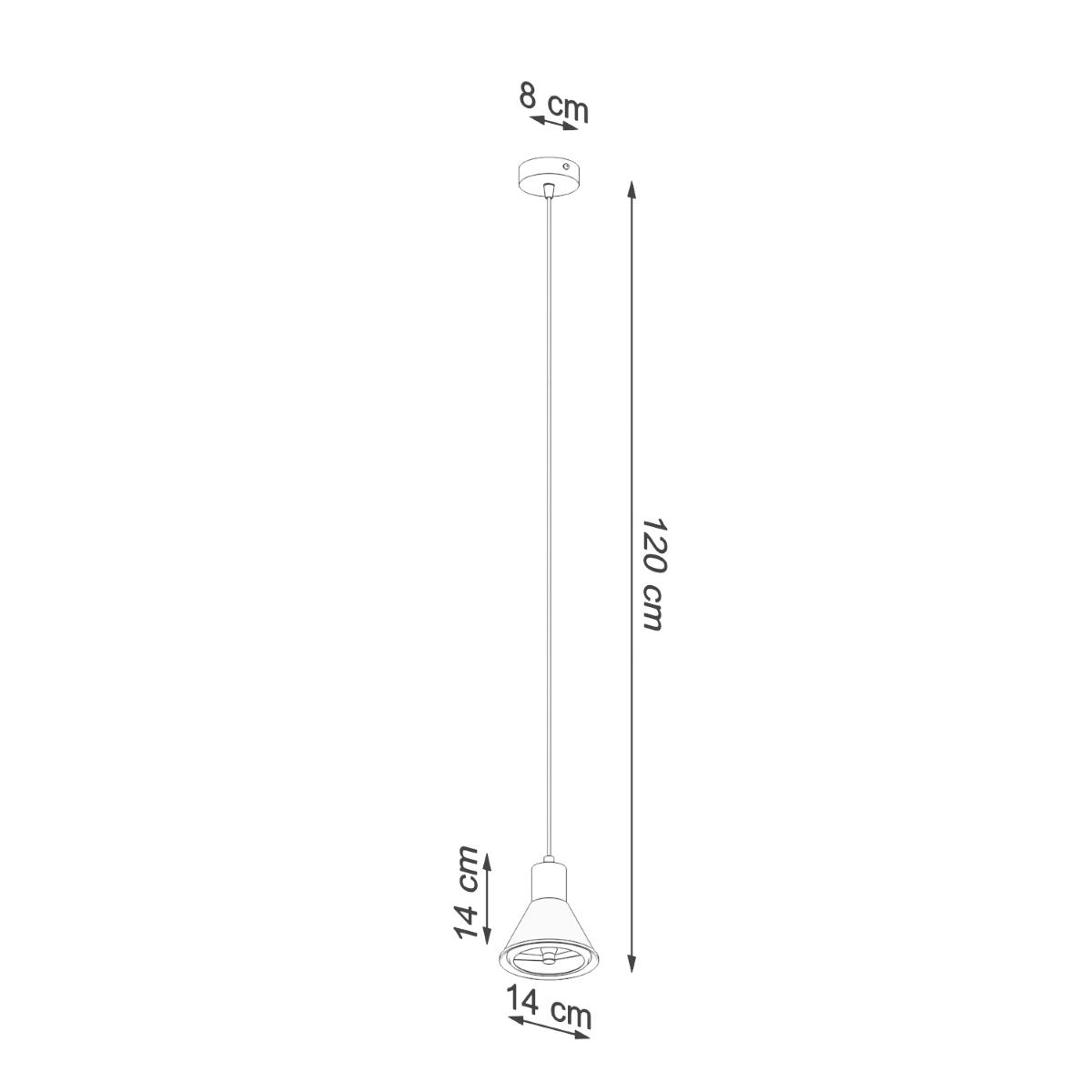 Lampa wisząca TAZILA 1 biała 120x14x14cm nowoczesna ES111 do salonu nr. 4